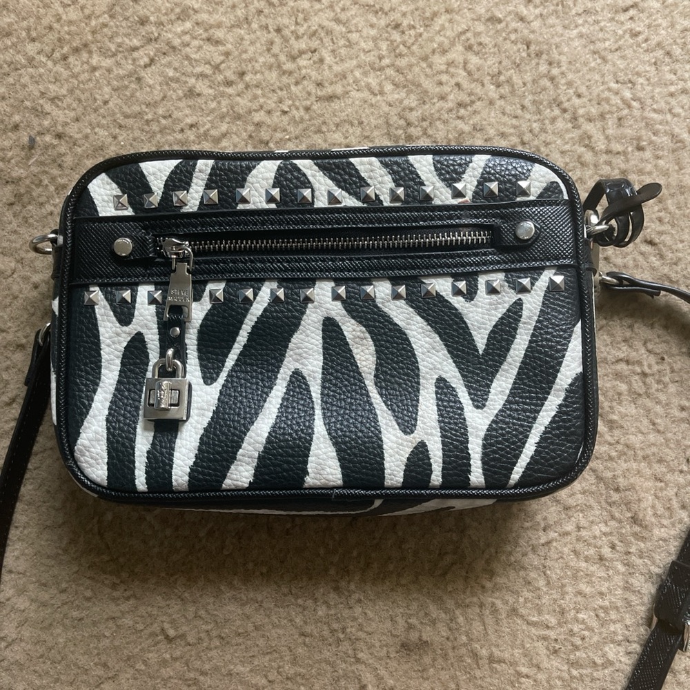 Steve Madden Black and White Zebra Crossbody Bag